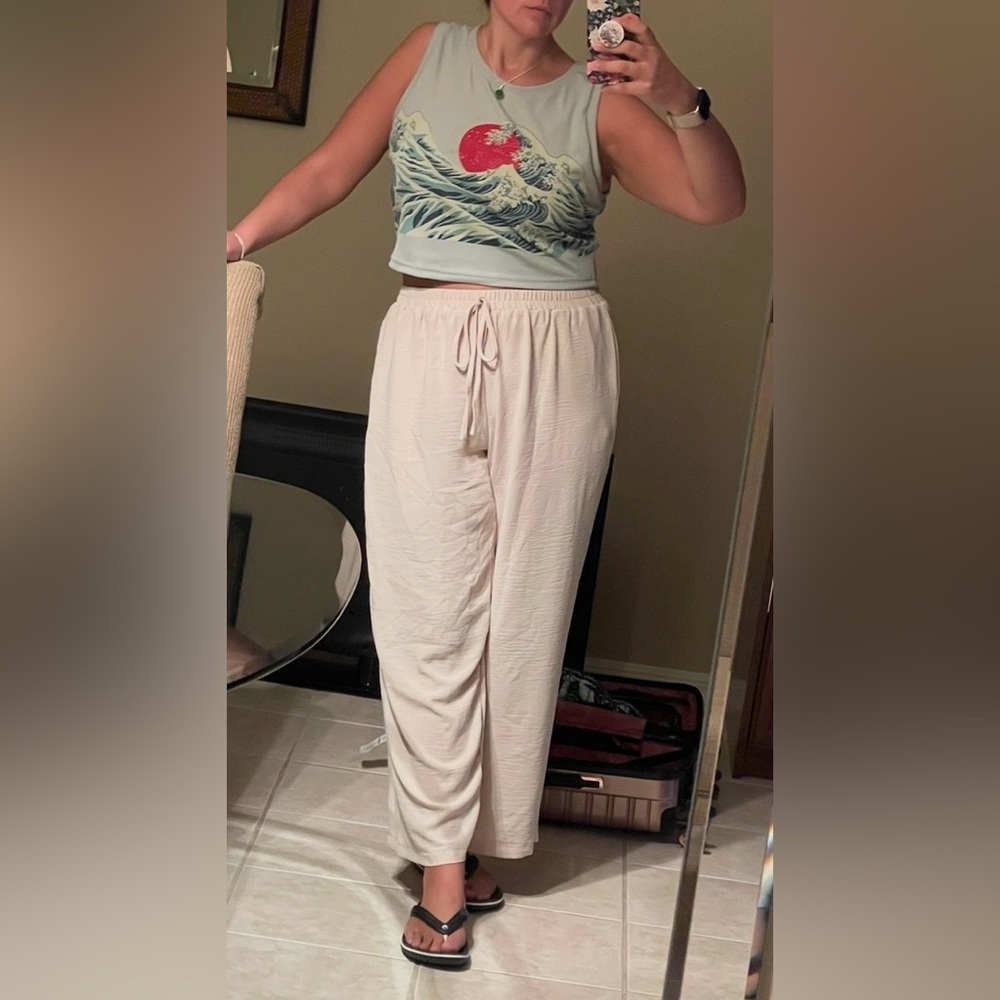 Giant Wave Crop Top plus sized women 3XL